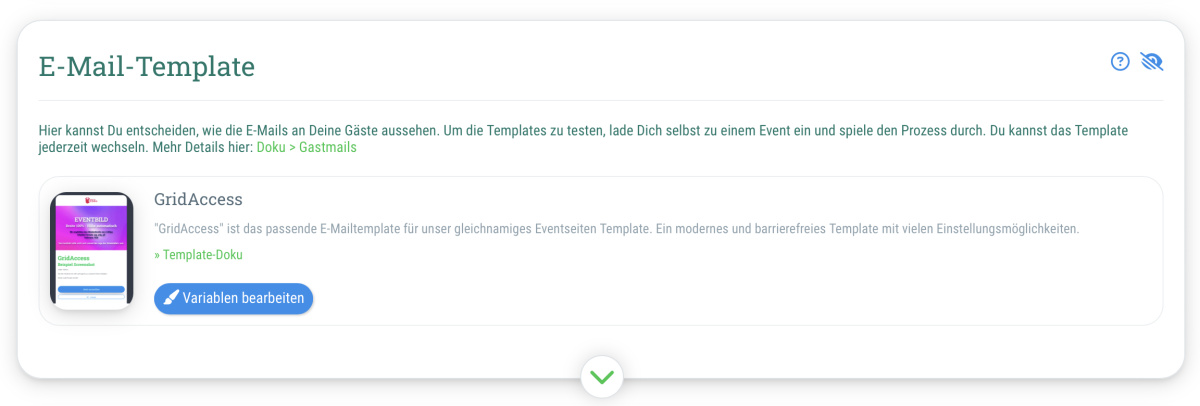 Verfügbare Variablen - Einfache Anpassung des Templates ohne HTML-Kenntnisse